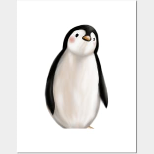 Cute Penguin Drawing Posters and Art